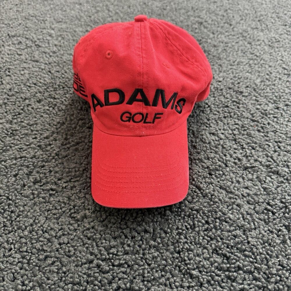 Adams Golf Hat Cap Strap Back Red